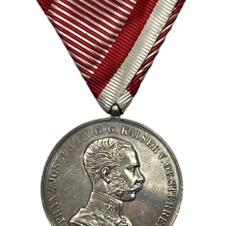 Austro Hungarian Ww1 Silver Bravery Medal Franz Joseph I. Leisek
